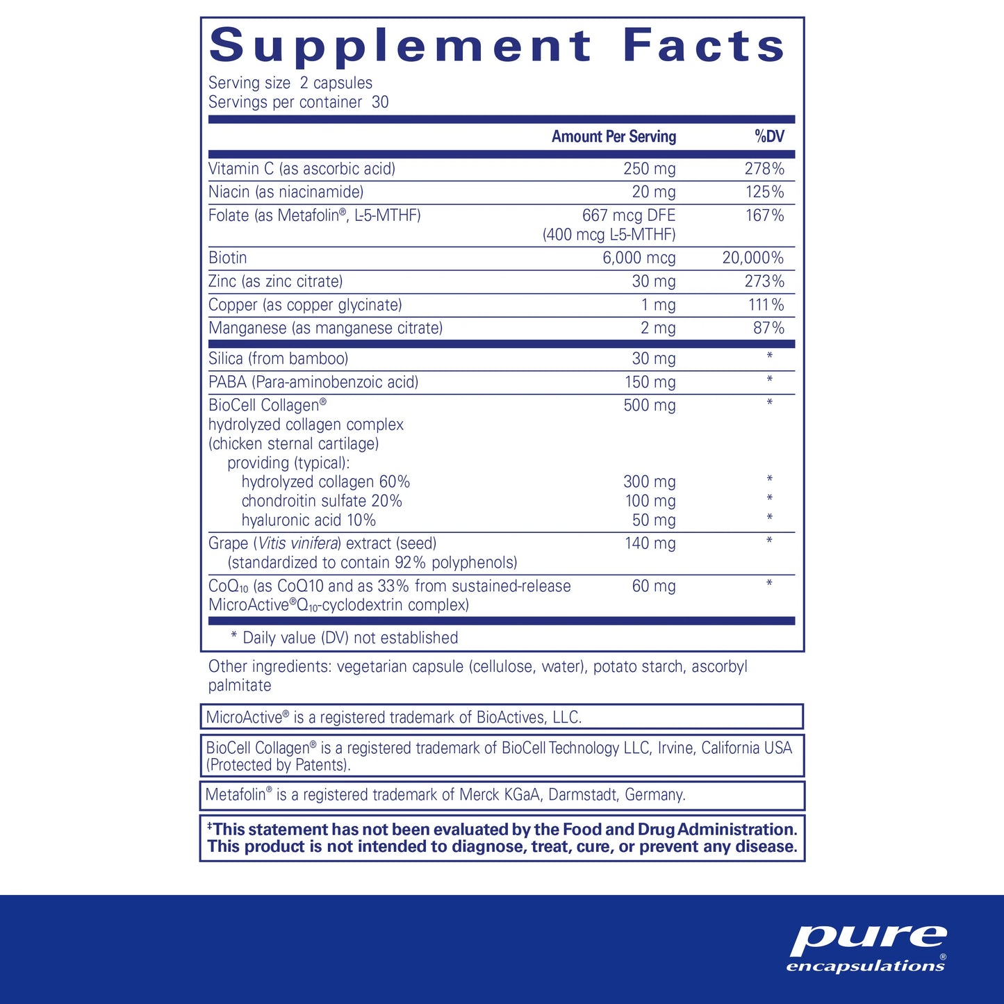 Pure Encapsulations Hair/Skin/Nails Ultra